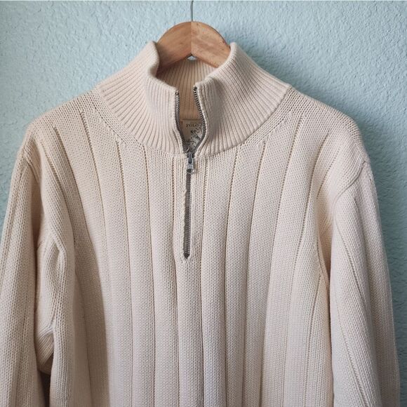 Ralph Lauren MFG POLO Jeans quarter zip up pullover sweater - Picture 7 of 15